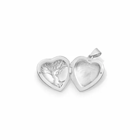 hjerte livets træ vedhæng i sølv