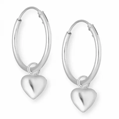 Hjerter øreringe i sølv