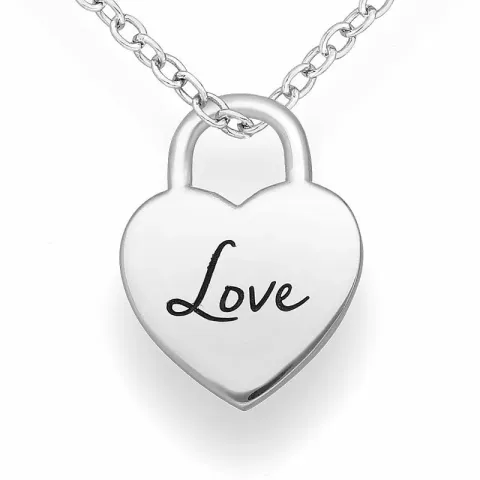 hjerte Love vedhæng i sølv