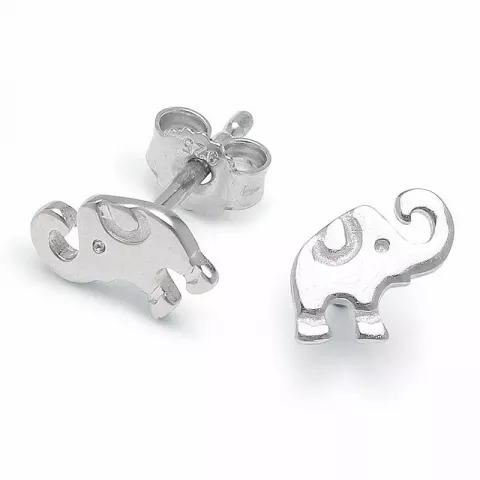 elefant børneøreringe i sølv