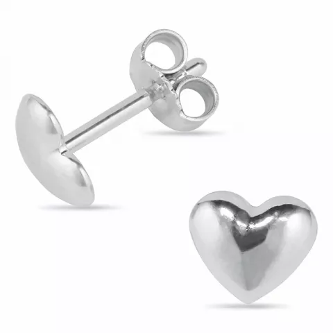 hjerter øreringe i sølv