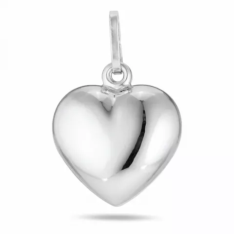 12 x 14 mm hjerte vedhæng i sølv
