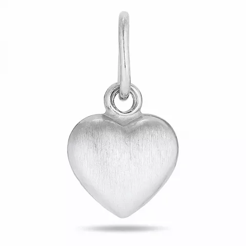 6 x 8 mm hjerte vedhæng i sølv