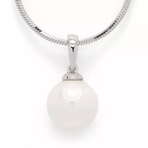 Rundt vedhæng i sølv