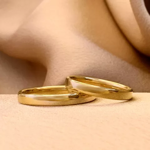 3 mm vielsesringe i 9 karat guld - sæt