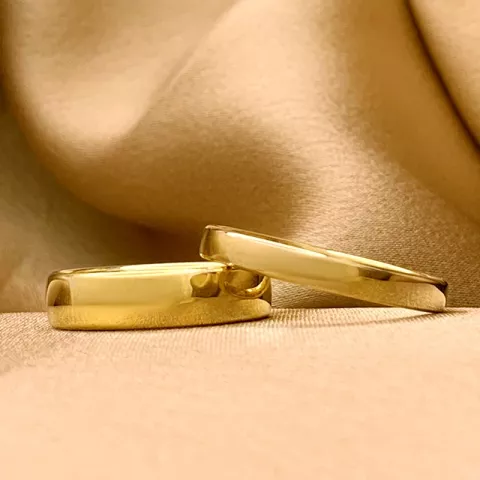 5 og 3 mm vielsesringe i 9 karat guld - sæt