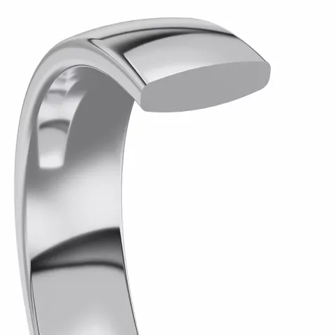 blank 6 mm vielsesring i 9 karat hvidguld