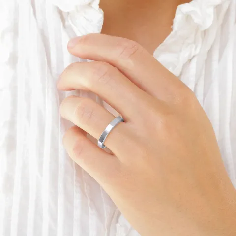 3 mm vielsesringe i 9 karat hvidguld - sæt