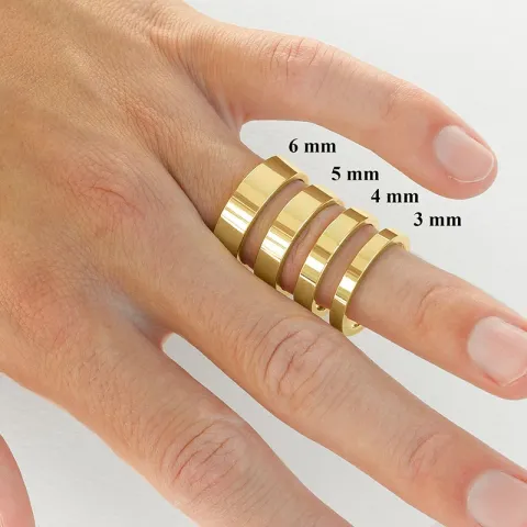 5 mm vielsesring i 9 karat guld