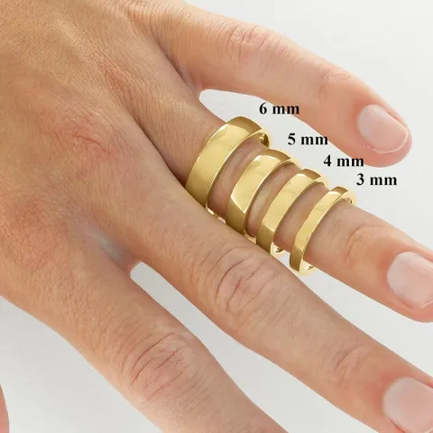 4 mm vielsesring i 14 karat guld