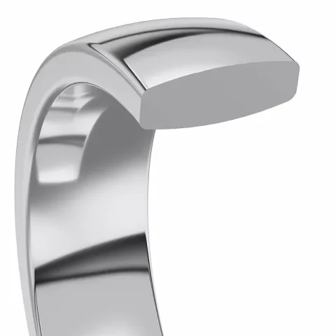 4 mm vielsesring i 14 karat hvidguld