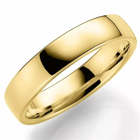 blank 5 mm vielsesring i 9 karat guld