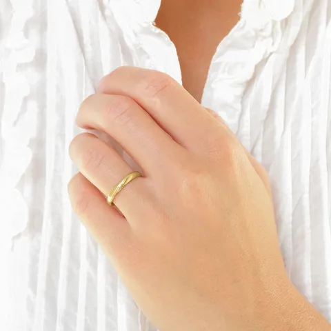 3 mm vielsesring i 14 karat guld