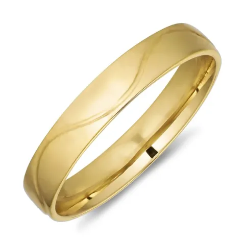 4 mm vielsesring i 14 karat guld
