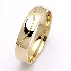 5 mm vielsesring i 14 karat guld