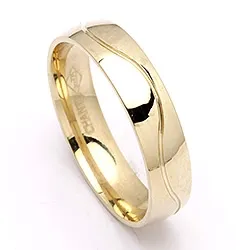 5 mm vielsesring i 14 karat guld