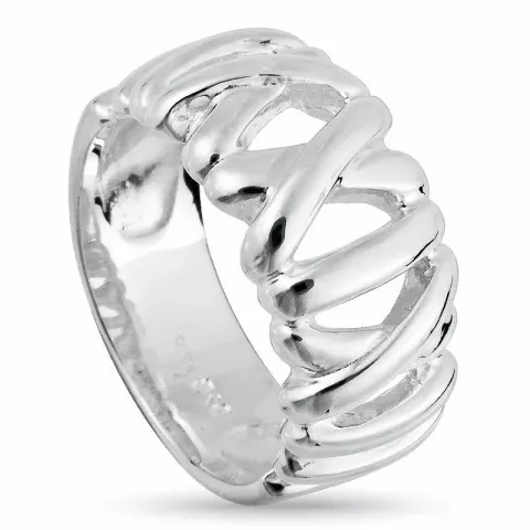 bred sølv ring i sølv
