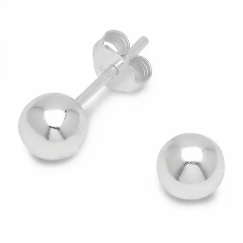 6 mm kugle øreringe i sølv