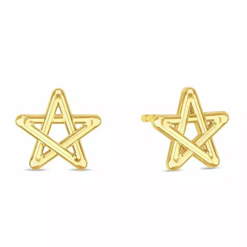 Spinning Star earring stjerne øreringe i forgyldt sølv