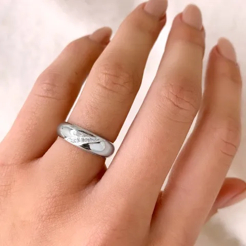 zirkon ring i sølv