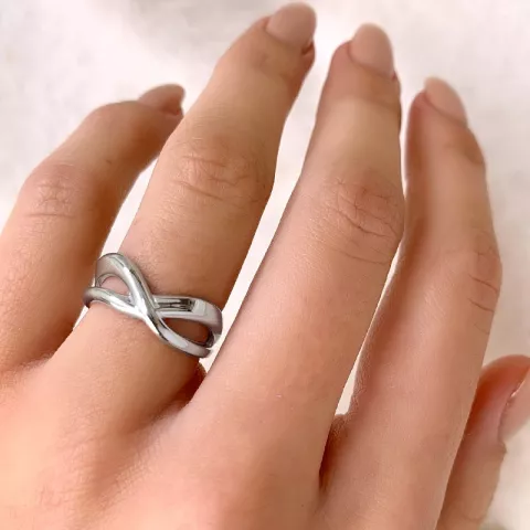Struktureret ring i sølv