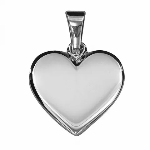 10,5 x 10,5 mm hjerte vedhæng i sølv
