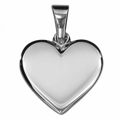 13 x 12,5 mm hjerte vedhæng i sølv