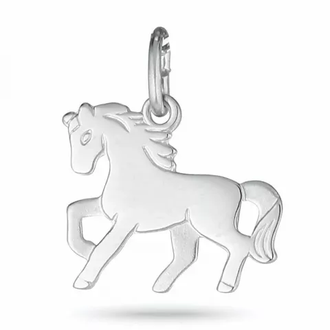 heste vedhæng i rhodineret sølv