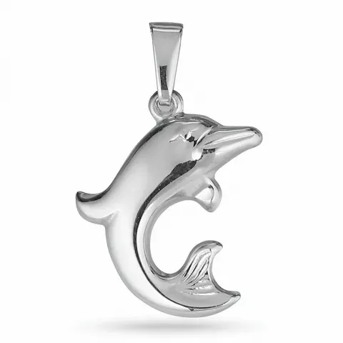 delfin vedhæng i rhodineret sølv