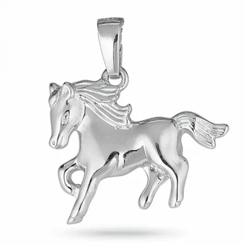 heste vedhæng i rhodineret sølv