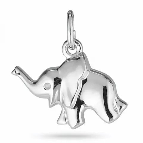 elefant vedhæng i rhodineret sølv