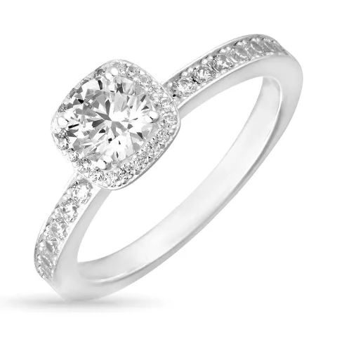 zirkon ring i sølv