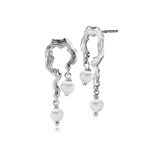 Sistie x Lærke Bentsen perle øreringe i sølv