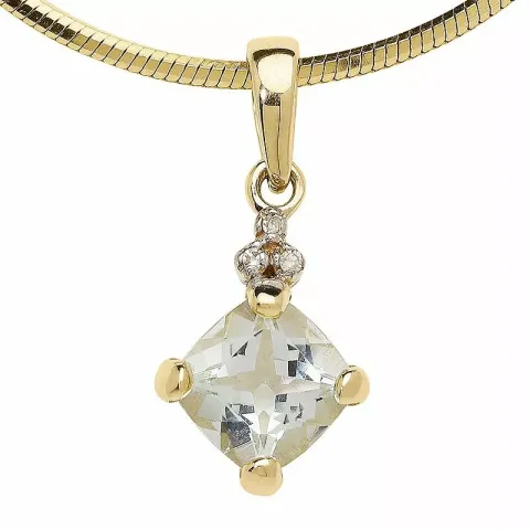 vedhæng i 9 karat guld med rhodium 0,010 ct