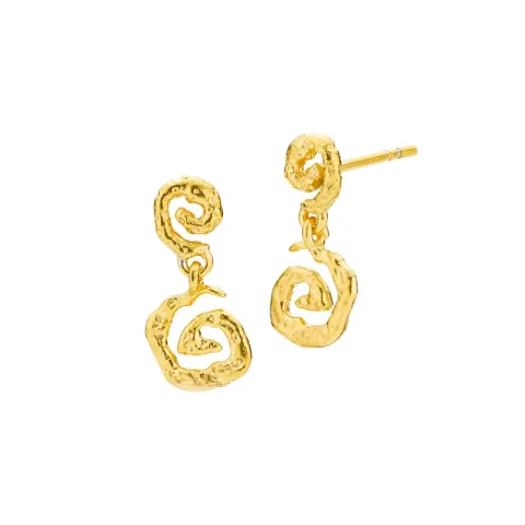 Sistie Isola øreringe i forgyldt sølv