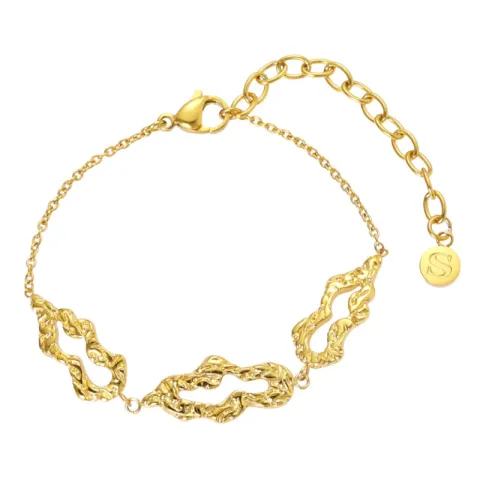 Sistie2ND Echo armbånd i forgyldt stål