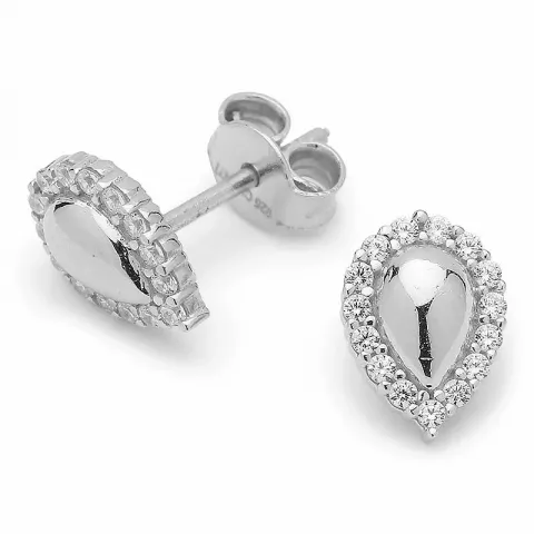 Smykker: dråbe ørestikker i sølv