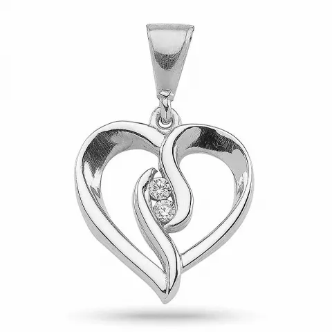 Elegant hjerte vedhæng i sølv