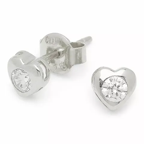 Kollektionsprøve hjerte ørestikker i sølv