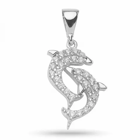 Elegant delfin vedhæng i sølv