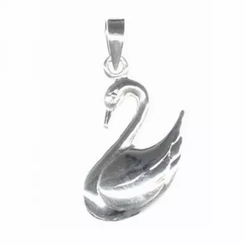 Elegant svane vedhæng i sølv