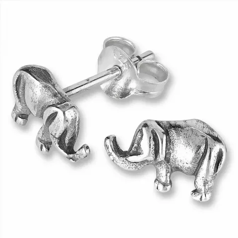 elefant børneøreringe i sølv