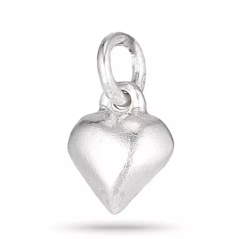 6 x 6 mm hjerte vedhæng i sølv