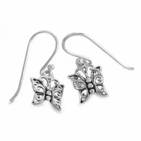 sommerfugle øreringe i sølv