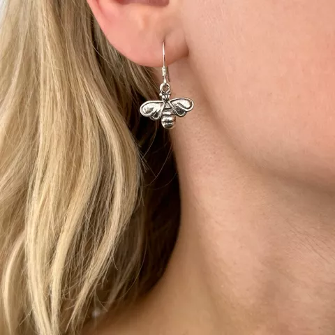 bi øreringe i sølv