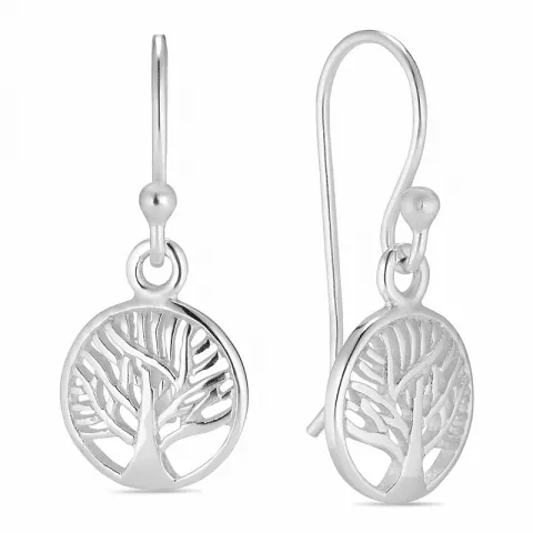 10 mm livets træ øreringe i sølv