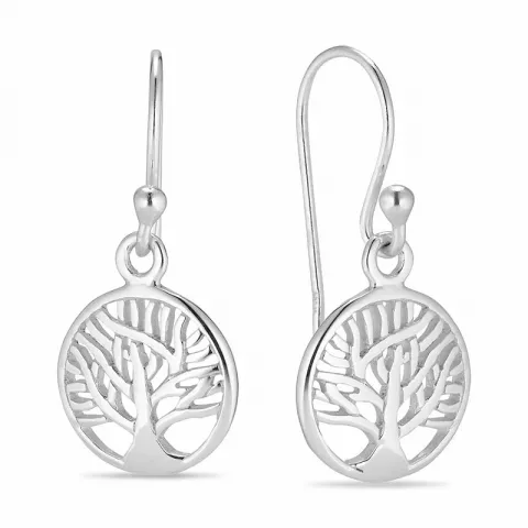 12 mm livets træ øreringe i sølv