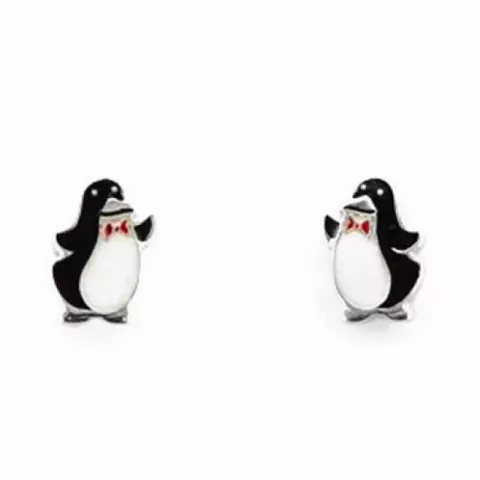 pingvin ørestikker i sølv