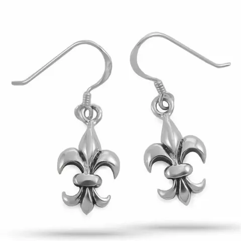 fleur de lis øreringe i sølv