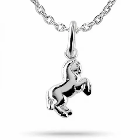 Lille heste halskæde i sølv med vedhæng i sølv